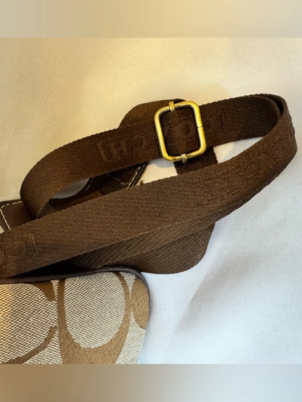 Coach Signature Swingpack Crossbody Bag Brown
